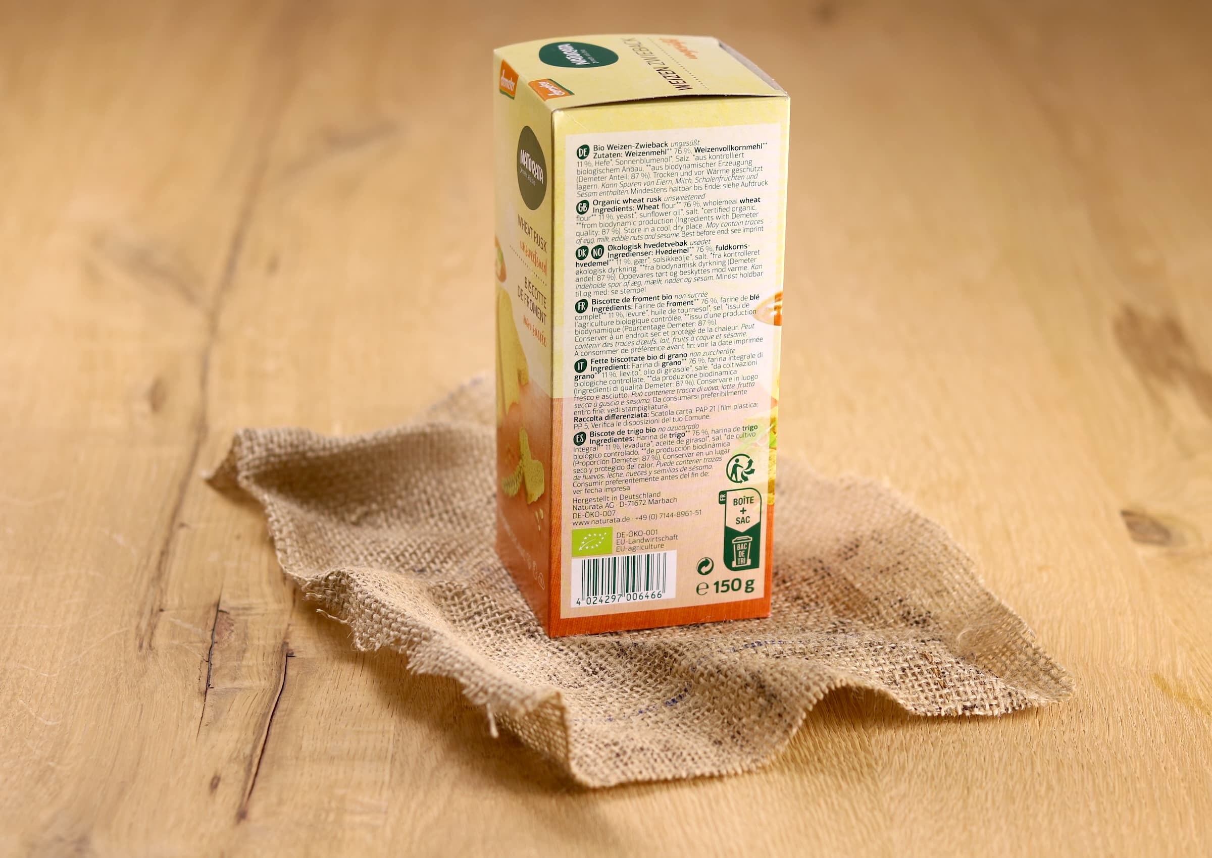 Bio Weizen Zwieback ungesüßt